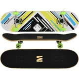 MAXOfit Skateboard Ahorn 31 Zoll mit verschiedenen Designs und hochwertigen Aluminium Achsen, ABEC 11 Kugellager (Charisma Green)