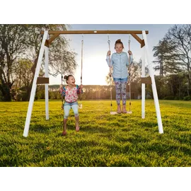 Axi Doppelschaukel 254 x 207 x 160 cm weiß braun