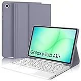 Hülle mit Tastatur für Samsung Galaxy Tab A11 Plus 11 Zoll 2025 con Touchpad, Tastatur für Samsung Teblet A9/A11 Plus, Magnetisch Abnehmbarer Keyboard Galaxy Tab A11+/A9+ 11" (SM-X230/X236B), Lila