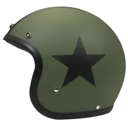 Vintage Star Green Open Face Helm grün S