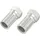 Hama Antennen-Adapter-Set F-Stecker 5,5 mm Schraubbar Silber 2 Stück