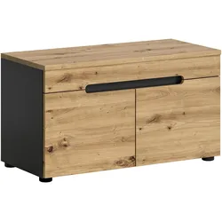 Sitzbank Canu ca.80x45x37cm Eiche Dekor,Grau