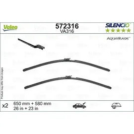 Valeo AquaBlade 572316, 580mm, vorne, 2 Stück