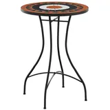 vidaXL Mosaik-Bistrotisch Terrakottarot und Weiß Ø50x70 cm Keramik