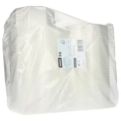 Starpak 50 Verpackungsbecher mit Klappdeckeln, PP 8-eckig 750 ml 6,1 cm x 13 cm x 13 cm transparent