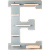 BOARTI Kinderregal Buchstabe E Holz grau