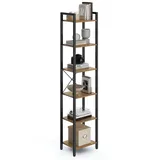VASAGLE Bücherregal walnuss, schwarz 40,0 x 30,0 x 187,5 cm