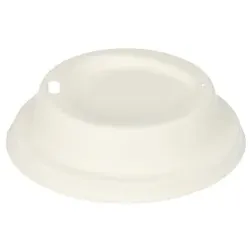 PAPSTAR 1000 Dom-Deckel, Zuckerrohr "pure" rund Ø 9 cm · 2,5 cm weiss