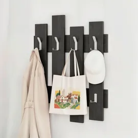 Decortie Wandgarderobe Wave 64 x 4 x 81 cm Schwarz