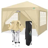 COBIZI Faltpavillon 3x6 Pavillon wasserdicht Winterfest, Pop Up Pavillon Klappbar 3x6 Zelt mit 6 Seitenwnden|3 Höhenverstellbar|UV-Schutz|Gardenpavillon Partyzelt 3x6 für Markt, Freien Event,Navy Blau