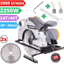 Powermat Handkreissäge 185 mm 2250 W Laser