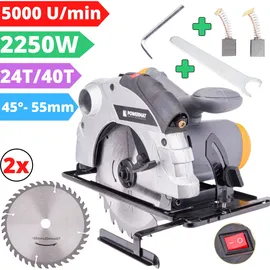 Powermat Handkreissäge 185 mm 2250 W Laser