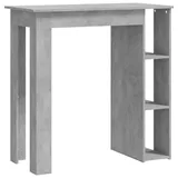 vidaXL Bartisch mit Regal 102 x 50 x 103,5 cm Grau