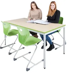 Tisch "Classic" mit Quadratprofilrohrgestell