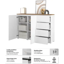OTTO home Highboard Modo 150 x 100 x 34,5 cm Weiß