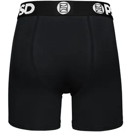 Psd Boxershorts PSD "PSD CTN SOLIDS BLK 5I 3PK", Herren, Gr. XXL, 1 Stk., schwarz, 95% Baumwolle, 5% Elasthan, Unterhosen