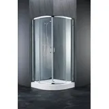 WELLTIME Runddusche WELLTIME "Summer", grau (chromfarben), B:80cm H:185cm T:80cm, Duschkabinen, mit großem Verstellbereich, Duschabtrennung mit Schiebetüren