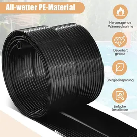Costway Solarkollektor Poolheizung schwarz 600x75 cm