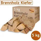 Kiefer Brennholz Kaminholz 5 kg Holz Für Ofen und Kamin Kaminofen Feuerschale Grill Feuerholz 30 cm Holzscheite Wood Kammergetrocknet Flameup