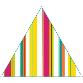 Bent Zip-Canvas Karibik Design Weiß gestreift