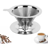 Edelstahl Kaffeefilter, Wiederverwendbarer Kaffeetrichterfilter für handgebrühten Kaffee