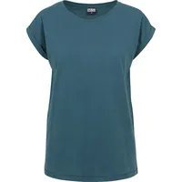 URBAN CLASSICS Ladies Extended Shoulder Tee T Shirt, Teal,