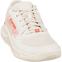 Kempa Hallen-Sport-Schuhe Kourtfly Three W in beige/fluo rot - Gr.: 10