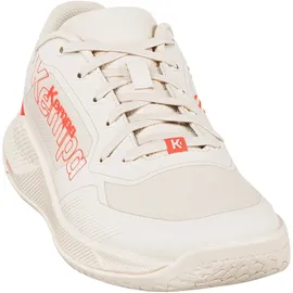 Kempa Hallen-Sport-Schuhe Kourtfly Three W in beige/fluo rot - Gr.: 10