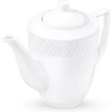 wilmax england Wilmax | Royal Kaffeekanne & Teekanne | Aus Porzellan Hochwertiges Teeservice | Spülmaschinenfest | Ideal im Set | Geschenkbox | Weiß | 750ml
