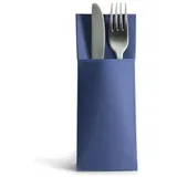 ornamensa Airlaid 50 Besteckservietten Bestecktaschen blau 32x40cm, Stoffähnlich, hochwertige Einwegserviette