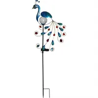StarTrading LED Solarstab Pfau - H: 80cm | Gr.: