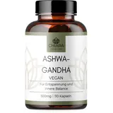 Chiara Nutrition Premium Supplements ASHWAGANDHA Vegan, 110 Kapseln