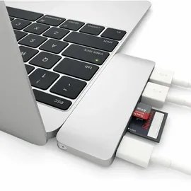 Satechi USB-C Passthrough Hub Silber für Macbook 12"