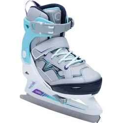 Schlittschuhe Fit 100 Kinder grau/türkis grau|blau 32/35