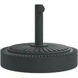 vidaXL Sonnenschirmständer für Ø38/48 mm Mast 25 kg Rund