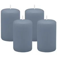 Kopschitz Kerzen 4er Set Adventskranzkerzen Ø 50 x 80 mm blau grau