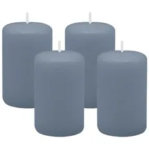 Kopschitz Kerzen 4er Set Adventskranzkerzen Ø 50 x 80 mm blau grau