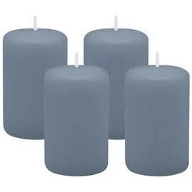 Kopschitz Kerzen 4er Set Adventskranzkerzen Ø 50 x 80 mm blau grau