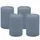 Kopschitz Kerzen 4er Set Adventskranzkerzen Ø 50 x 80 mm blau grau