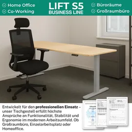 Albatros Höhenverstellbares Schreibtisch Tischgestell 1,06 m x 0,70 m