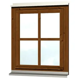 Skan Holz Einzelfenster für Carports-nussbaum
