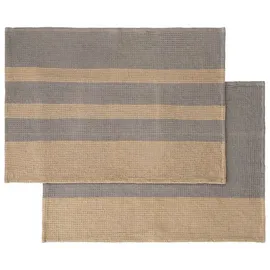 BLOMUS Geschirrtücher GANO Steel Gray/Tan 2er Set