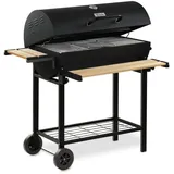 BBQ-Toro Grillwagen Premium Holzkohlegrillwagen fahrbar, inkl. Thermometer, Smoker Grill,