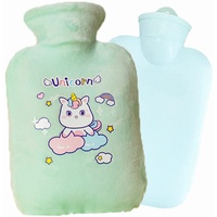 Wärmflasche mit Bezug,Wärmeflasche groß 1 liter Flauschig,Baby-Wärmflasche,Wärmflasche Mit Bezug Geschenke,Tragbarer Silikon Handwärmer für Kinder/Erwachsene, Ideal für Schmerzlinderung