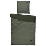 Sansibar Jersey Melange Meliert Grün/Dunkelgrün 135 x 200 cm + 80 x 80 cm