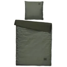 Sansibar Jersey Melange Meliert Grün/Dunkelgrün 135 x 200 cm + 80 x 80 cm