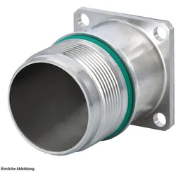 7601400000 Hummel M23 Leistung INOX Geräteteckverbinder gerade Vorderwand Farbe silber - 1 Stück