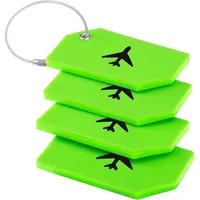 Luxuskollektion Kofferanhänger Silikon Gepäckanhänger Edelstahlkabel Grün