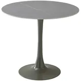 Stolkom Josh Esstisch - 90 cm Keramik, Farbwahl:Grau