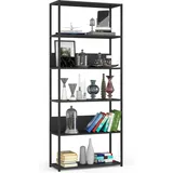 Akord Aktenregal 80 x 32 x 192 cm Schwarz